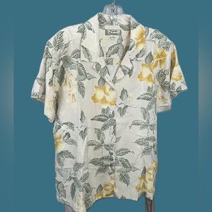 Vintage Men’s Tommy Bahama Hawaiian Silk Button Down sz‎ XLarge